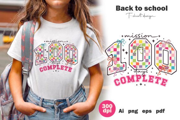 100 Days Complete Checkered Varsity PNG