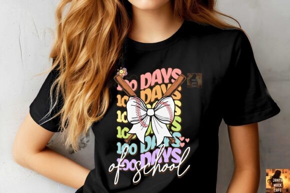 100 Days of School Baseball Sublimation: A Retro Design Gem