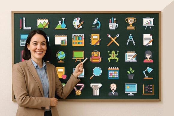 40 Lineal Color Education Icons: A Modern Design Toolkit