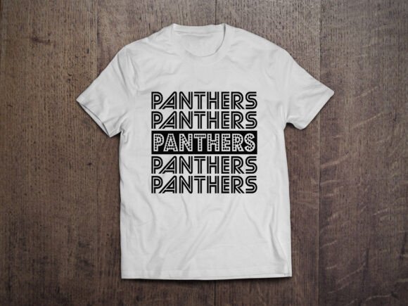 Panthers Text Design Vector for Custom Tees
