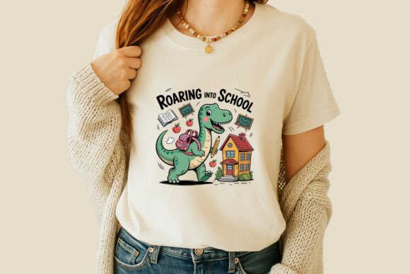 Roaring into School Shirt Design: Making the First Day Memorable
